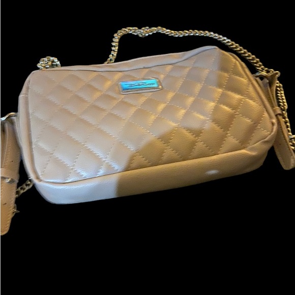 Bella Russo beige crossbody/shoulder bag with chain - Picture 2 of 12